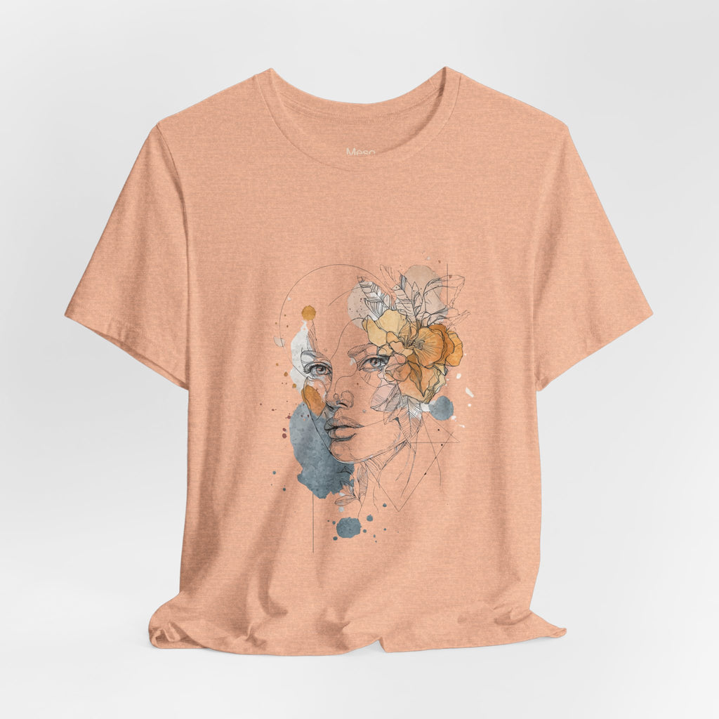 Floral Watercolor Face Tee | T-Shirt