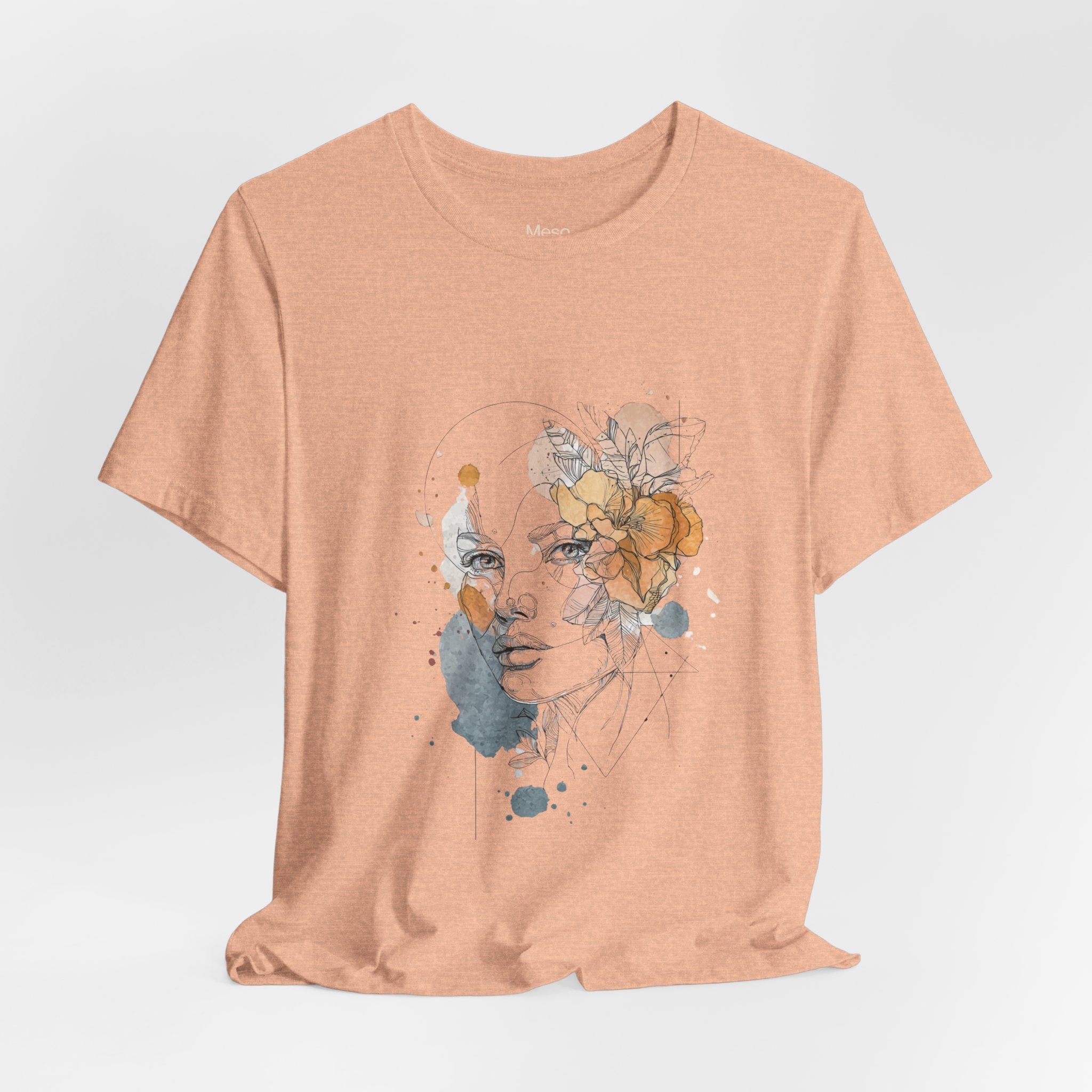Floral Watercolor Face Tee | T-Shirt