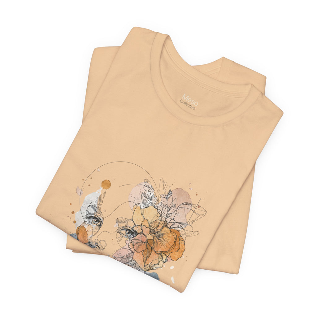 Floral Watercolor Face Tee | T-Shirt