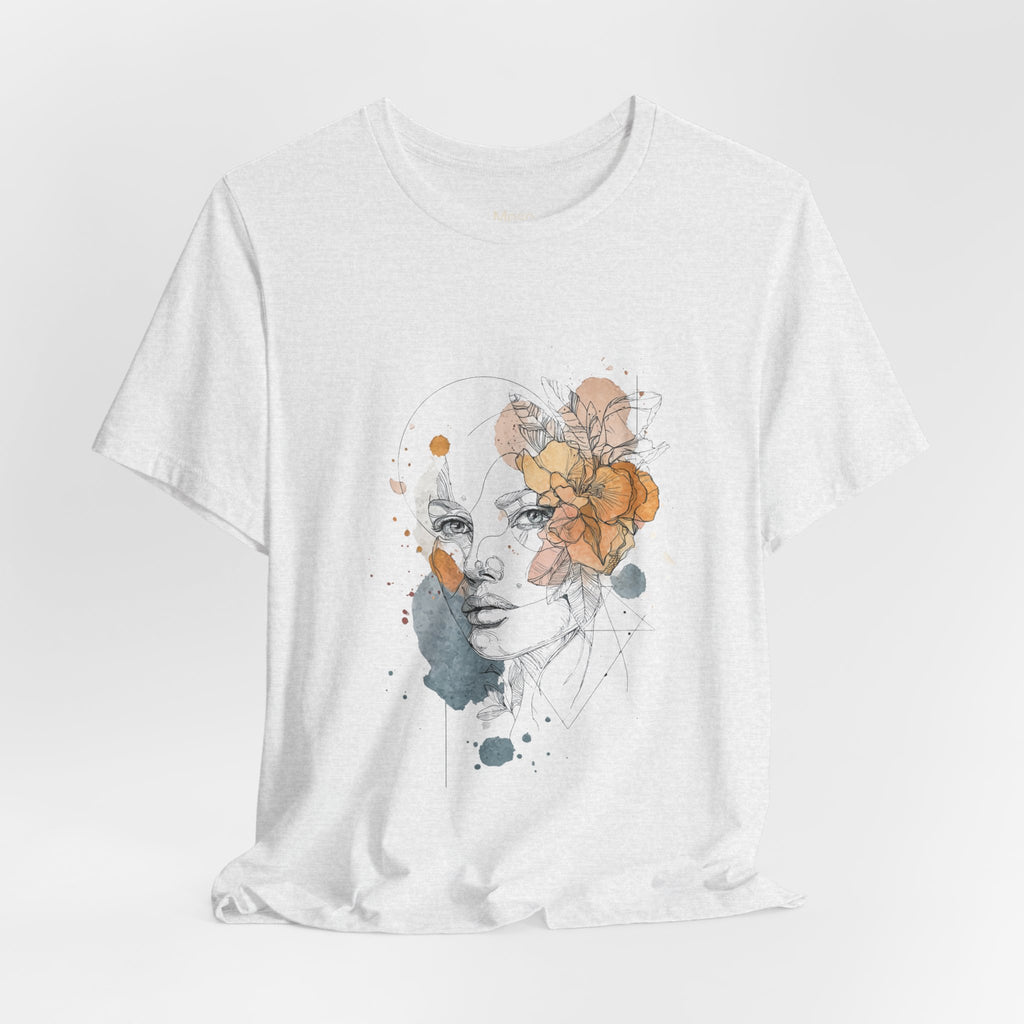 Floral Watercolor Face Tee | T-Shirt