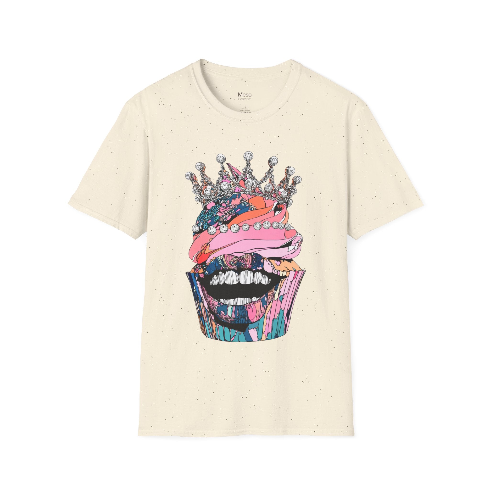 Graphic Tee — Colorful Crowned Mouth Art T-Shirt
