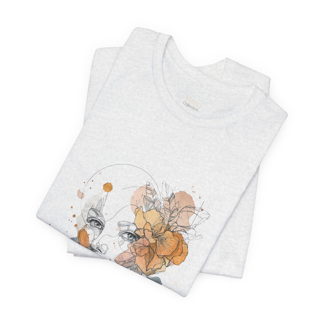 Floral Watercolor Face Tee | T-Shirt