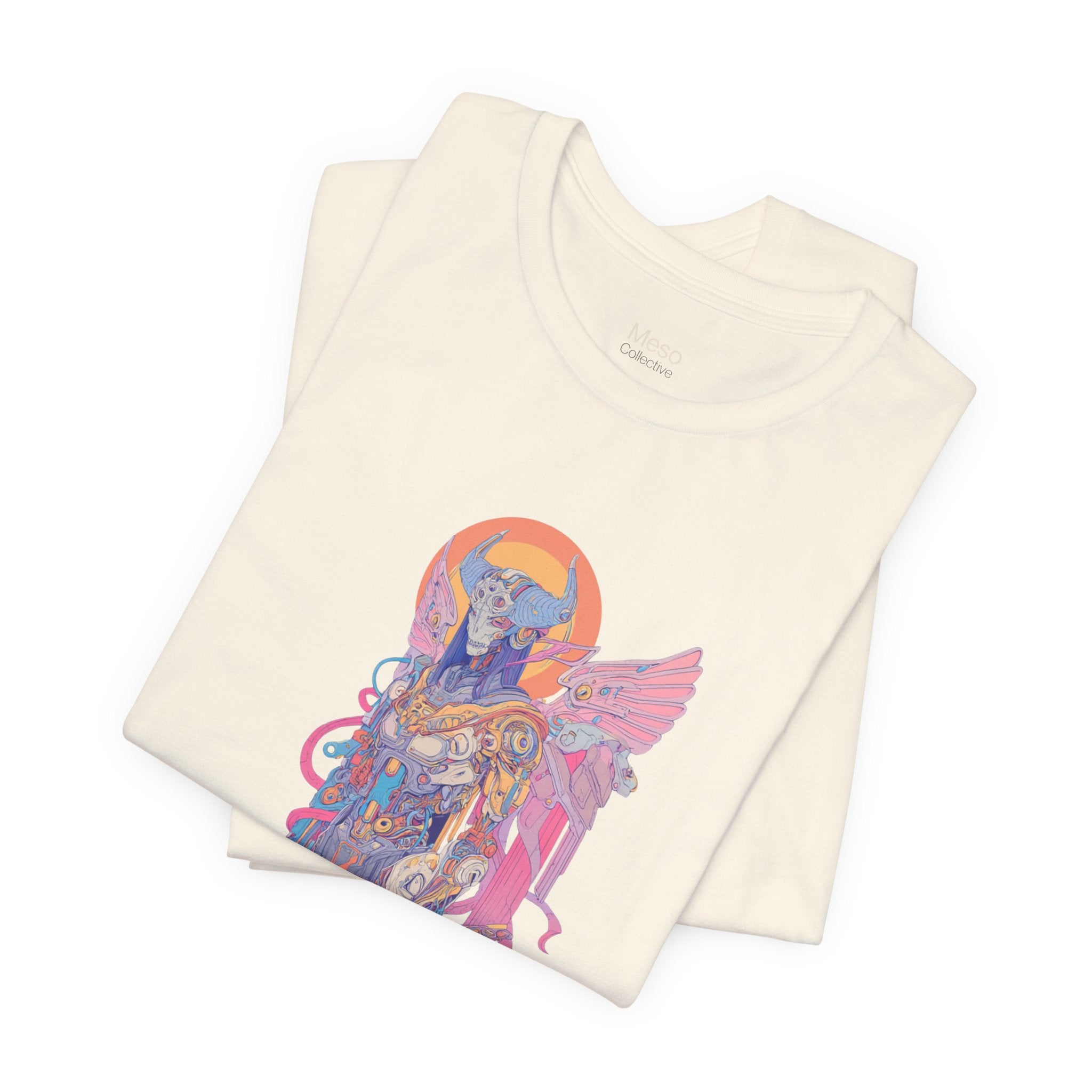 Celestial Warrior with Sword T-Shirt | Angelic Armor Illustration