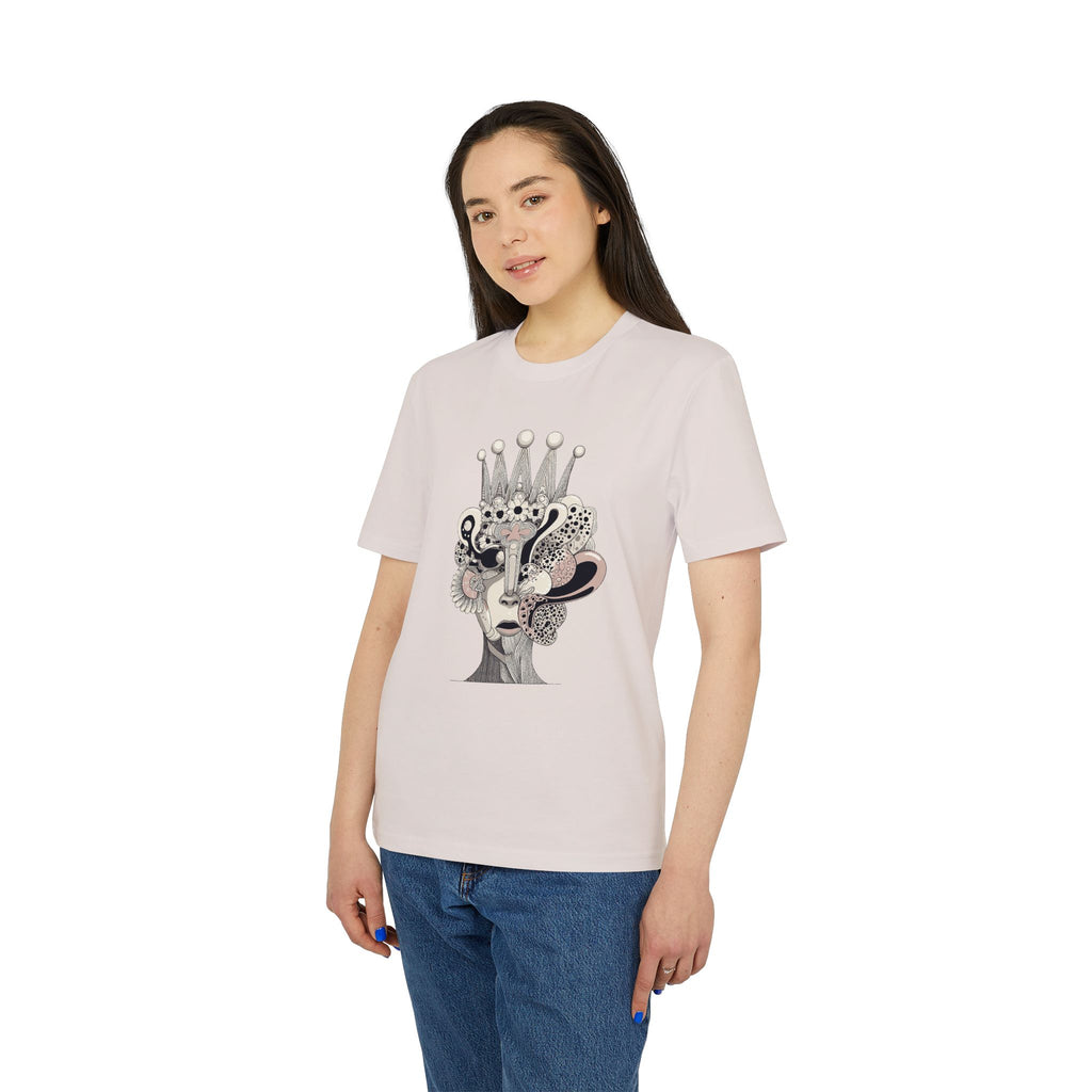 Limited Edition: Artistic Crowned Portrait T-Shirt — Surreal Feminine Collage Tee