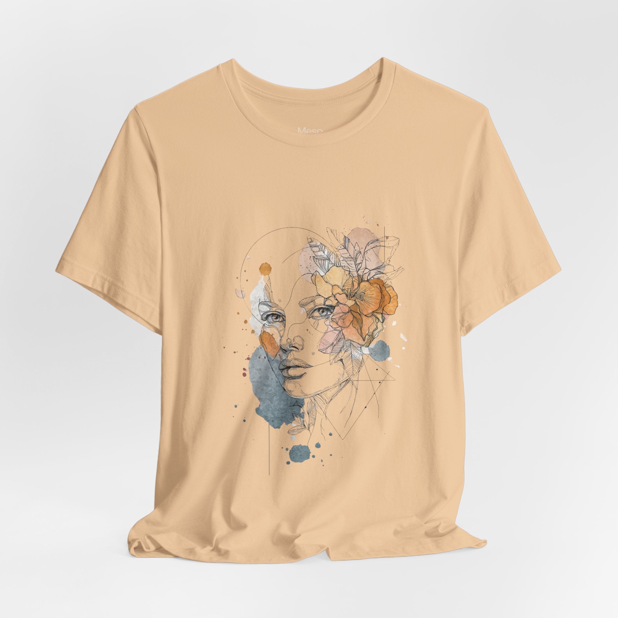 Floral Watercolor Face Tee | T-Shirt