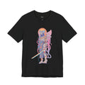 Celestial Warrior with Sword T-Shirt | Angelic Armor Illustration