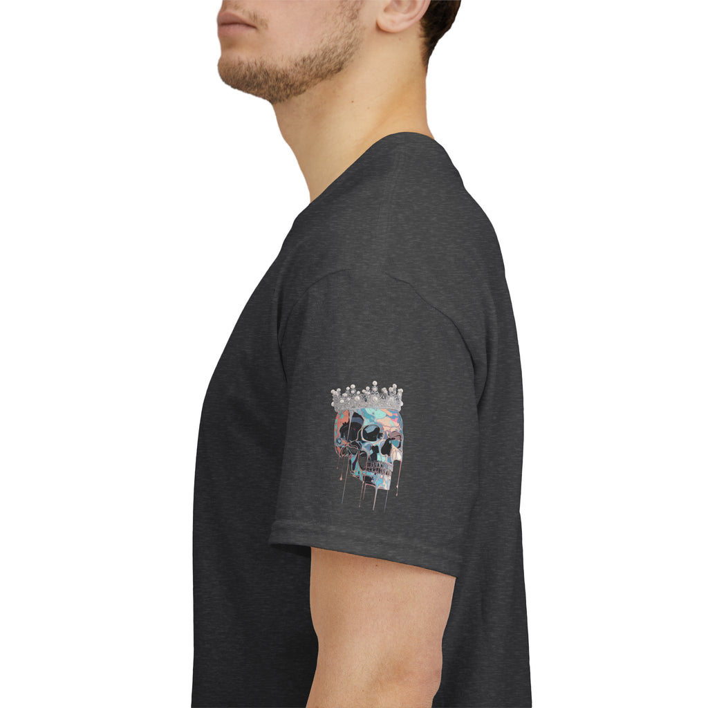 T-Shirt — Minimal 'Meso Collective' Back Print Tee with Subtle Sleeve Graphic