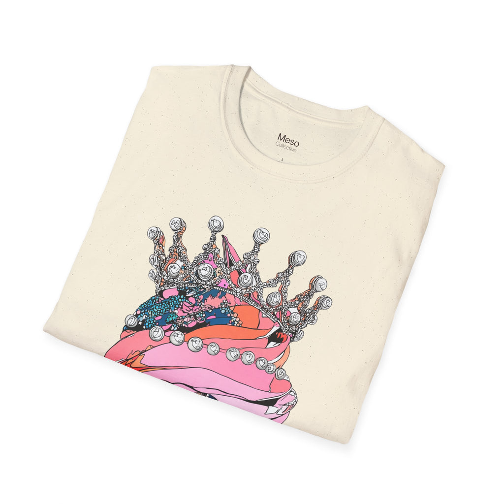 Graphic Tee — Colorful Crowned Mouth Art T-Shirt
