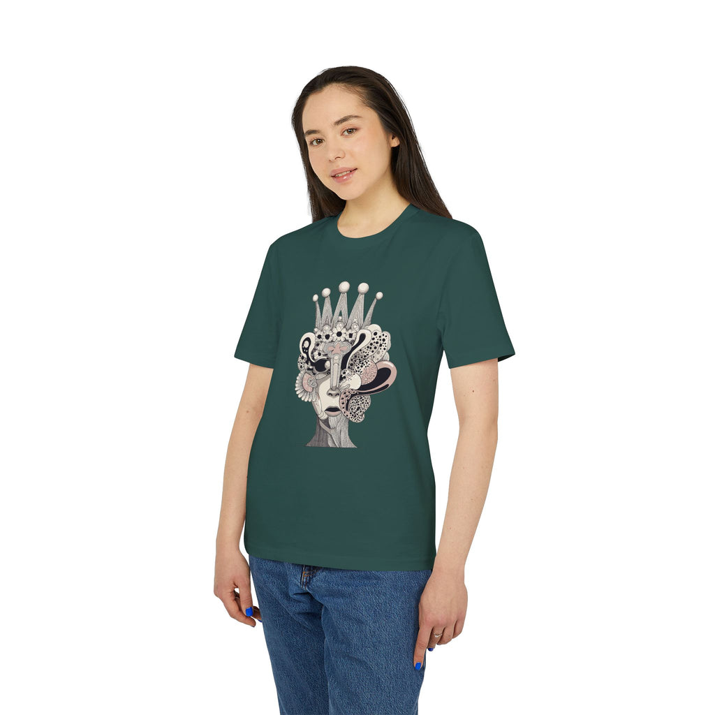 Limited Edition: Artistic Crowned Portrait T-Shirt — Surreal Feminine Collage Tee