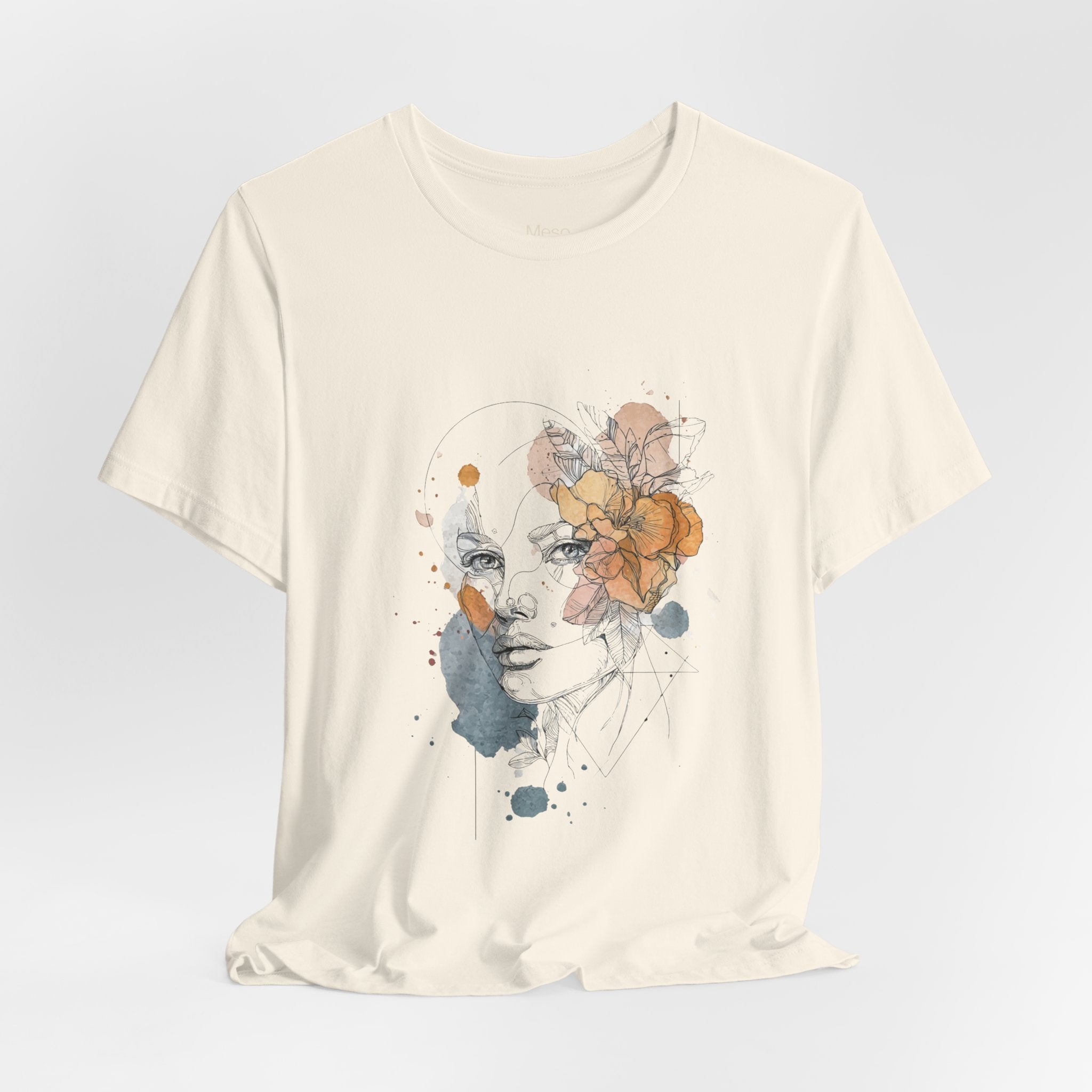 Floral Watercolor Face Tee | T-Shirt