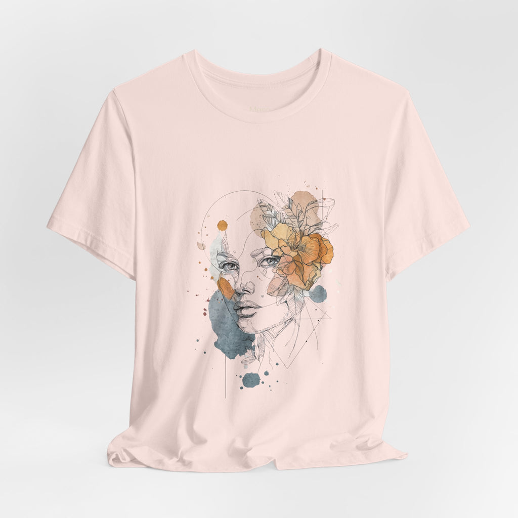 Floral Watercolor Face Tee | T-Shirt