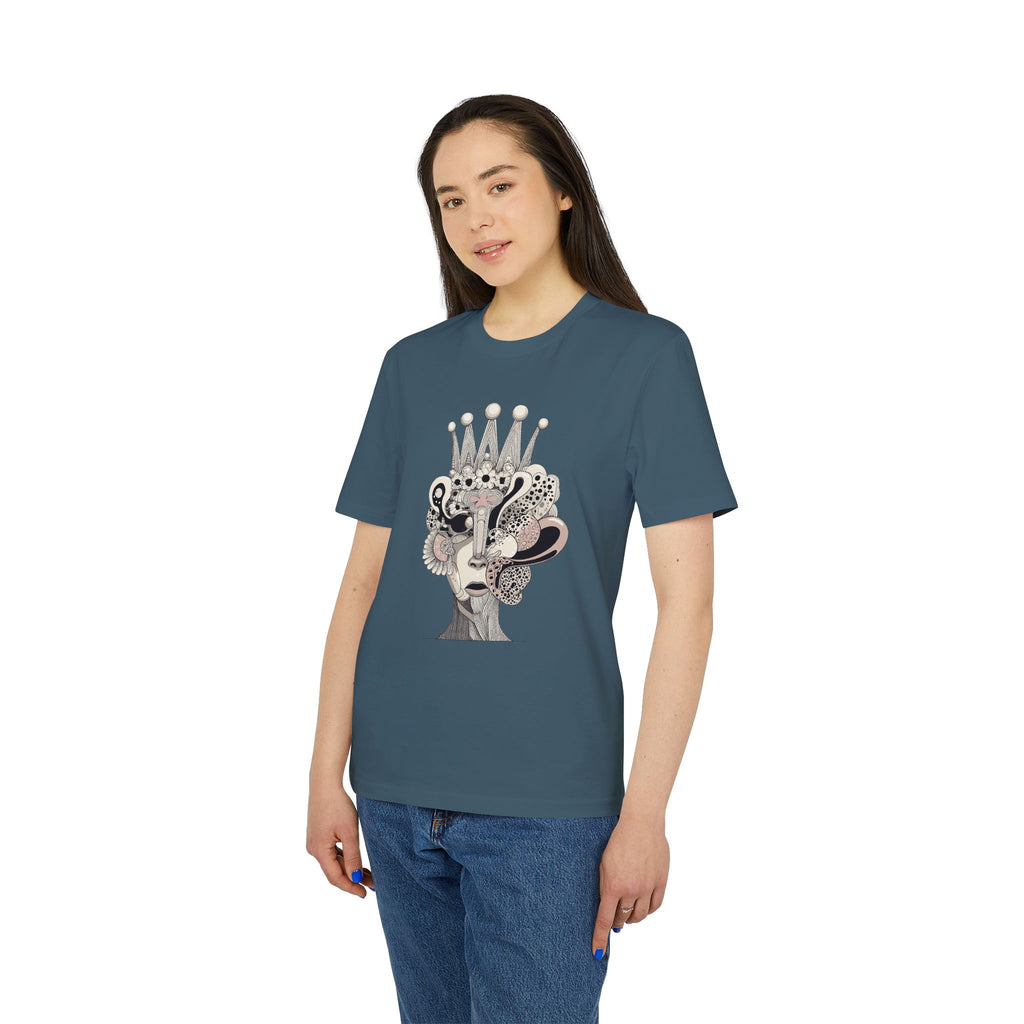 Limited Edition: Artistic Crowned Portrait T-Shirt — Surreal Feminine Collage Tee