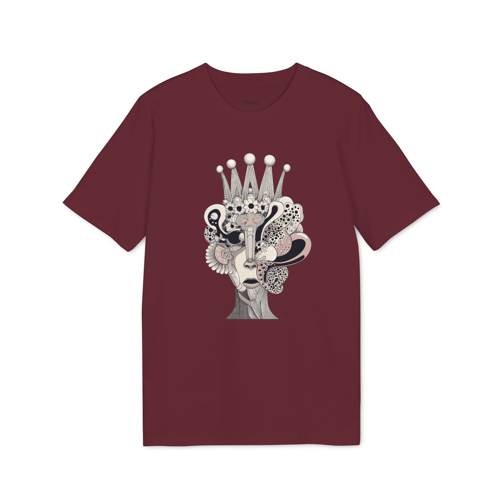 Limited Edition: Artistic Crowned Portrait T-Shirt — Surreal Feminine Collage Tee