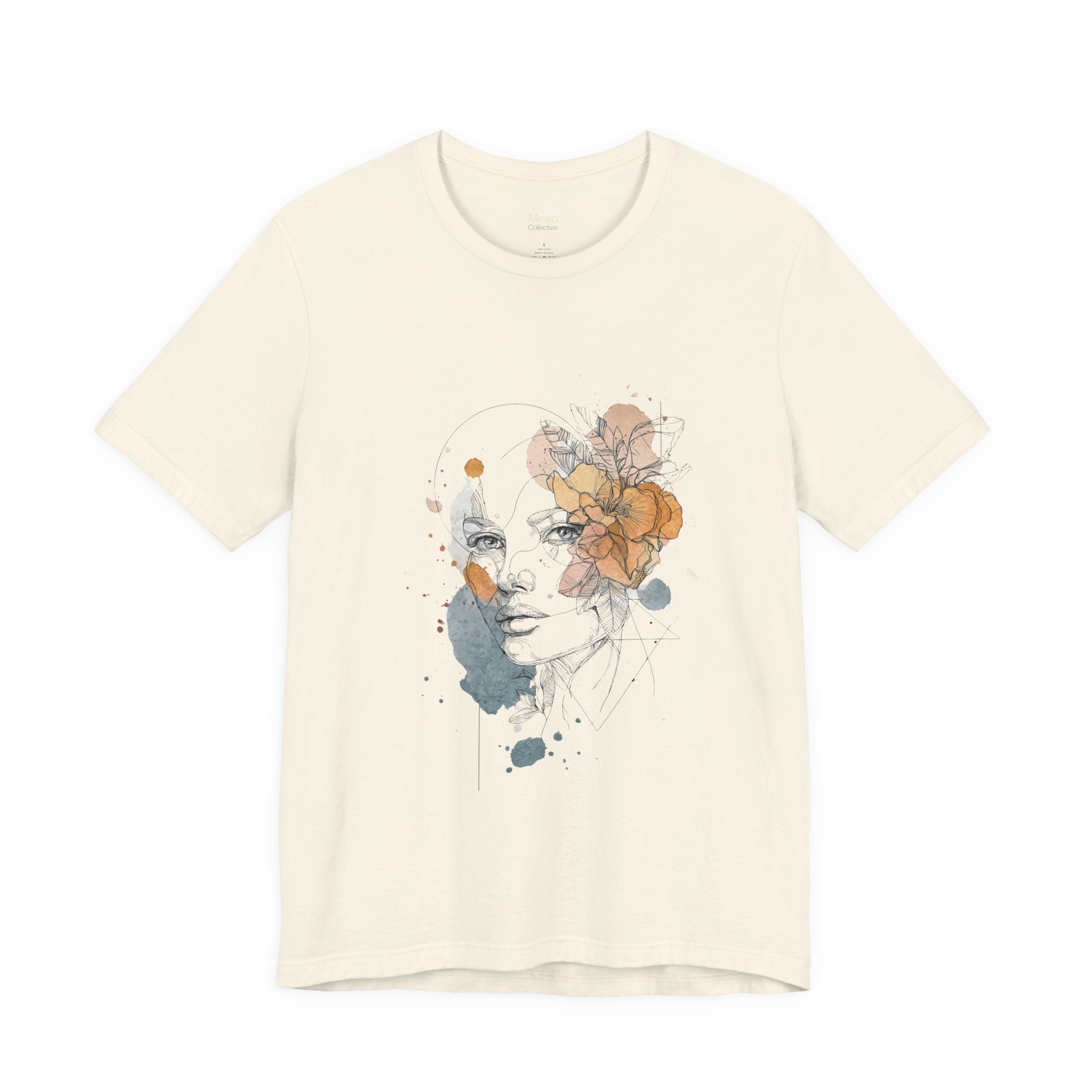 Floral Watercolor Face Tee | T-Shirt