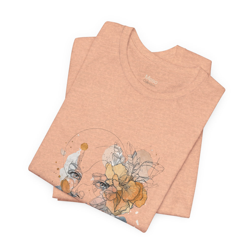 Floral Watercolor Face Tee | T-Shirt