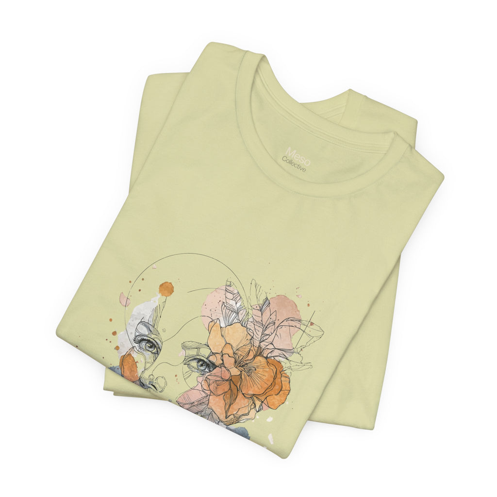 Floral Watercolor Face Tee | T-Shirt