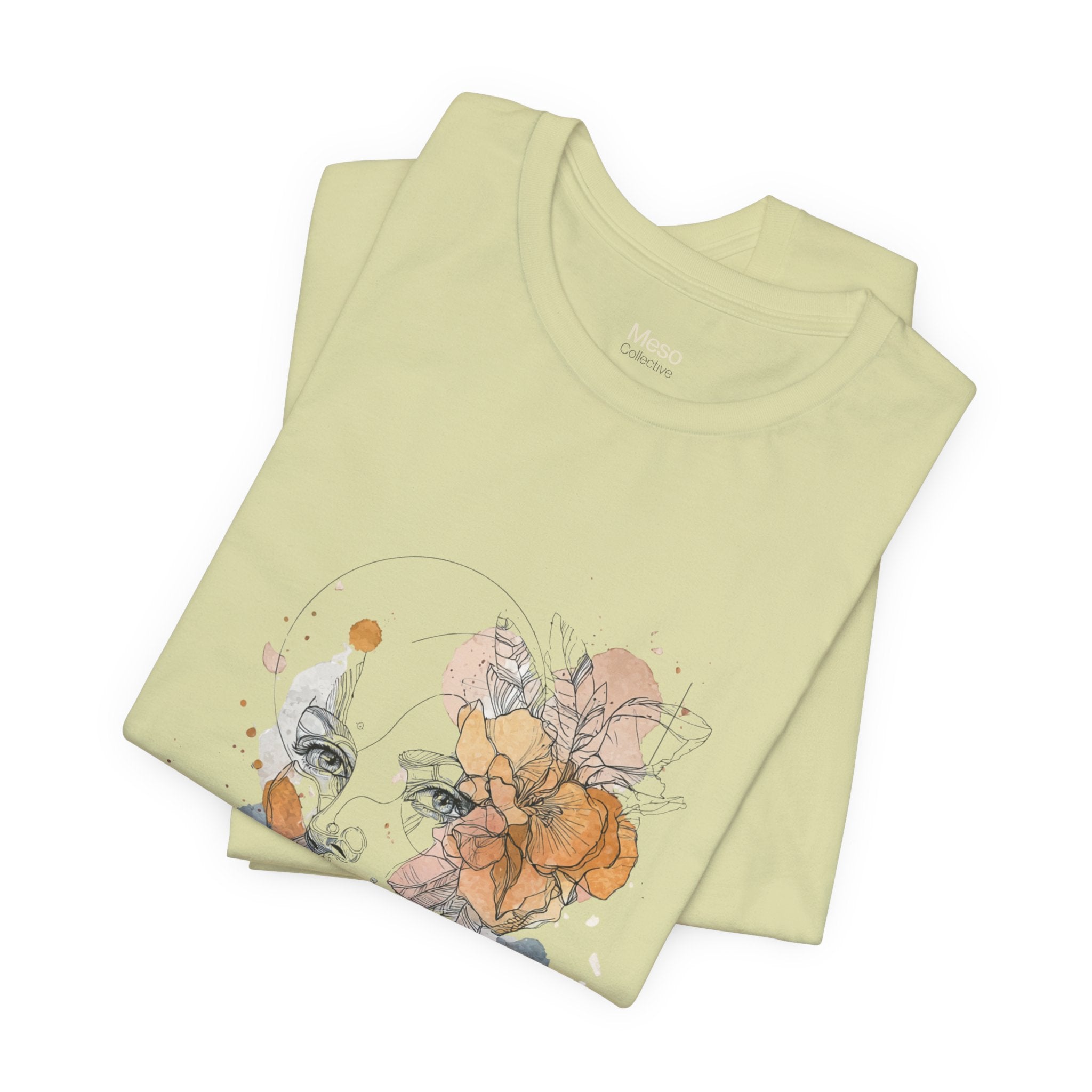 Floral Watercolor Face Tee | T-Shirt