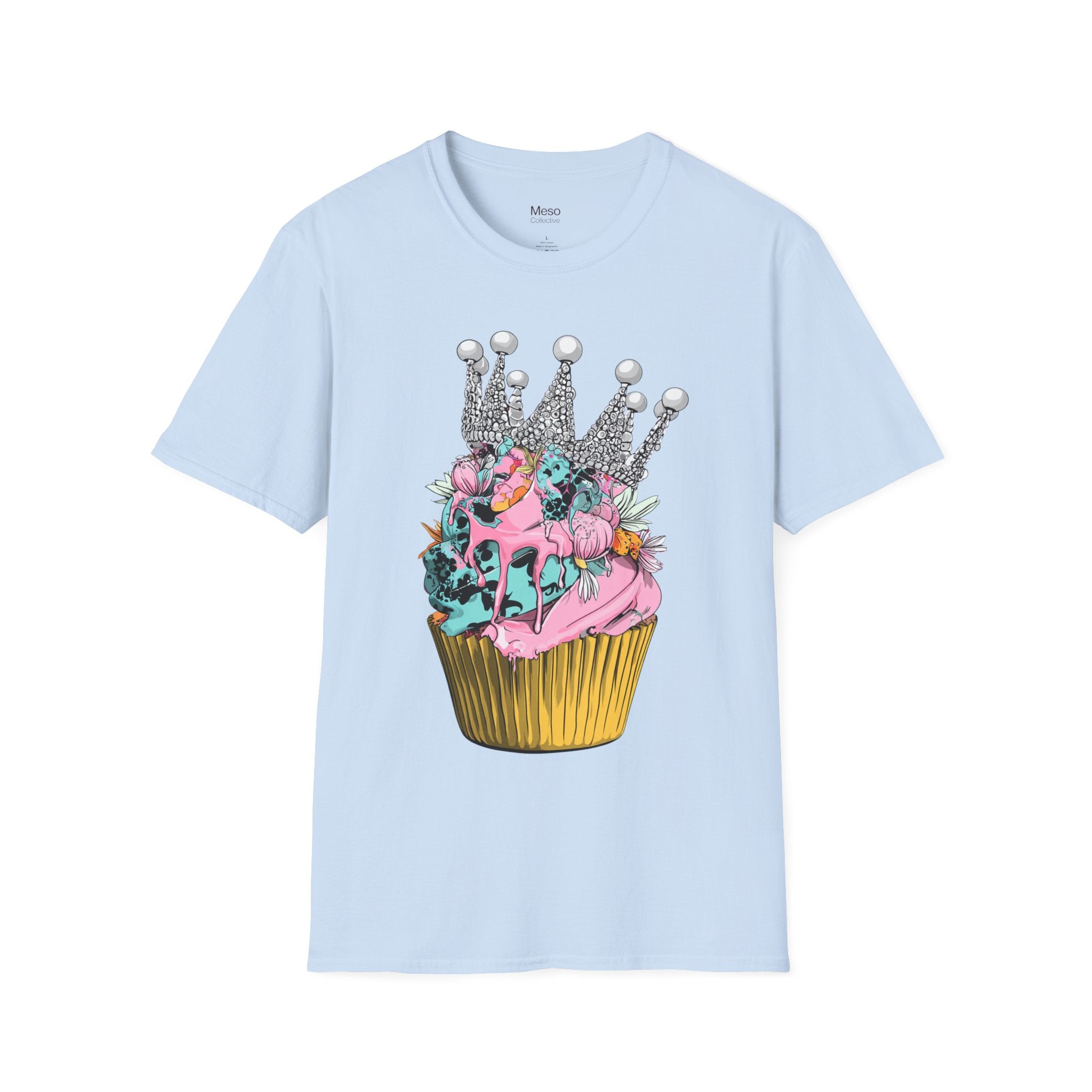 Cupcake with Crown T-Shirt — Royal Dessert Graphic Tee