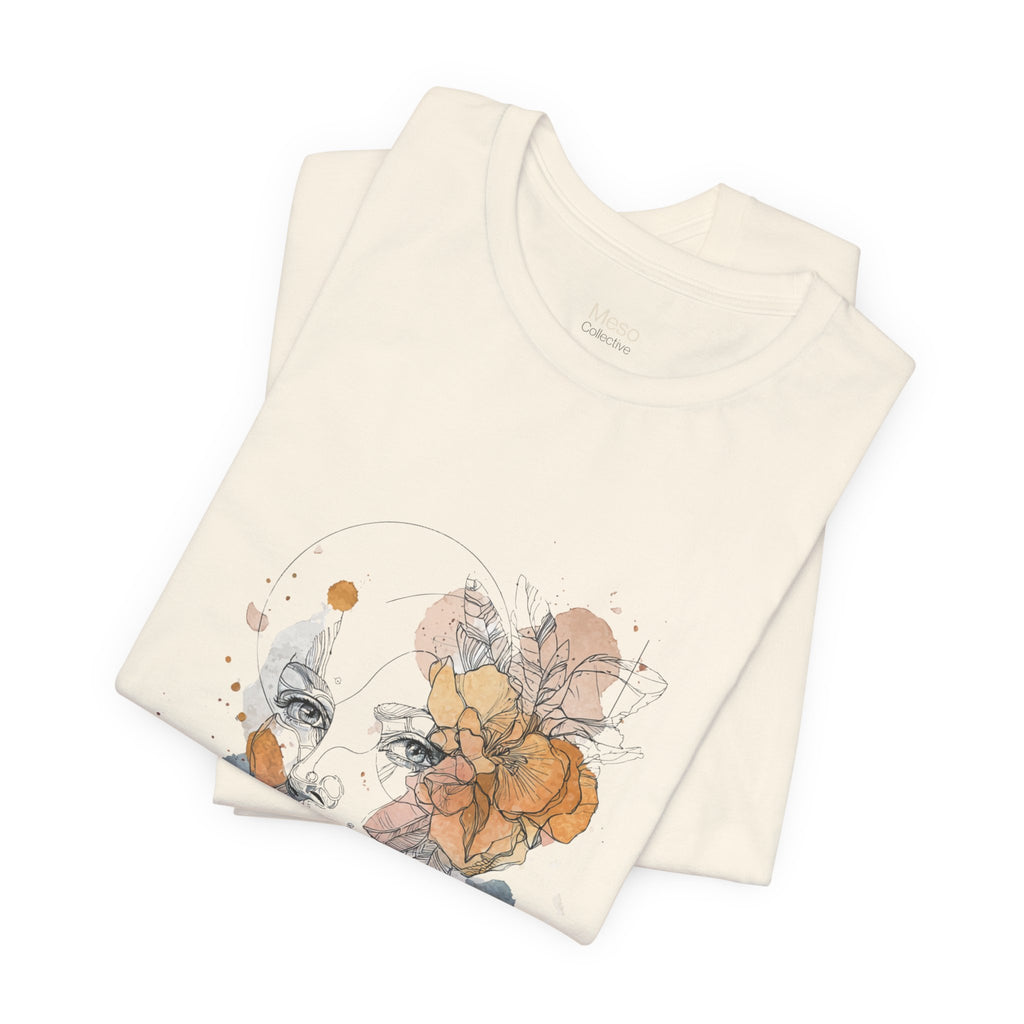 Floral Watercolor Face Tee | T-Shirt