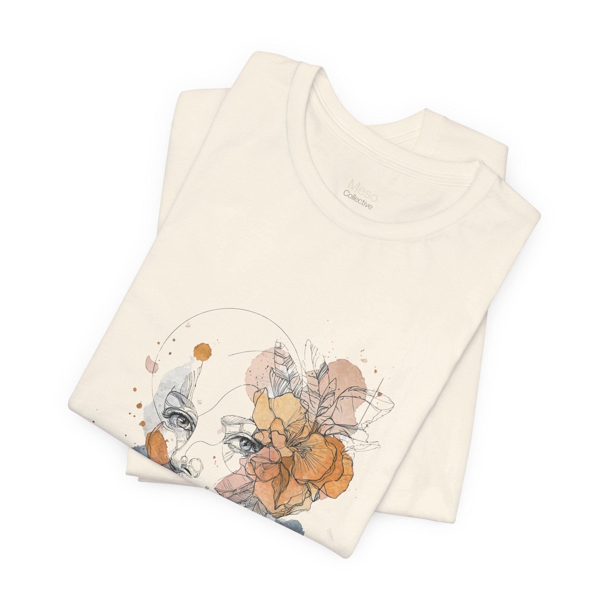 Floral Watercolor Face Tee | T-Shirt
