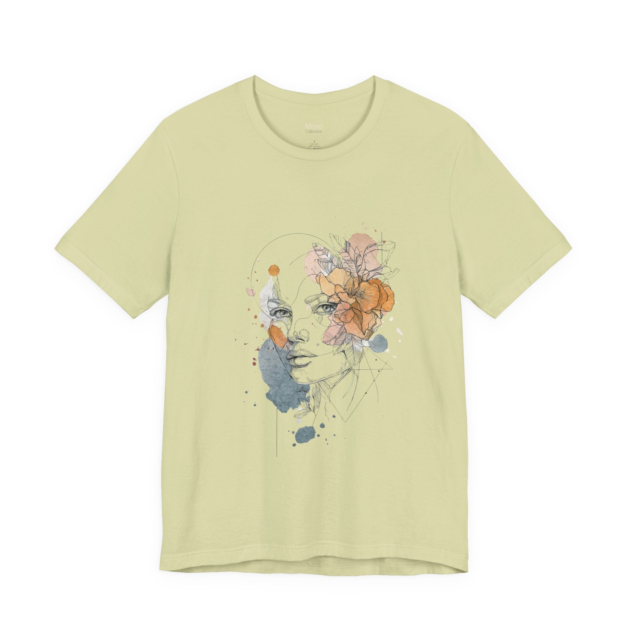 Floral Watercolor Face Tee | T-Shirt