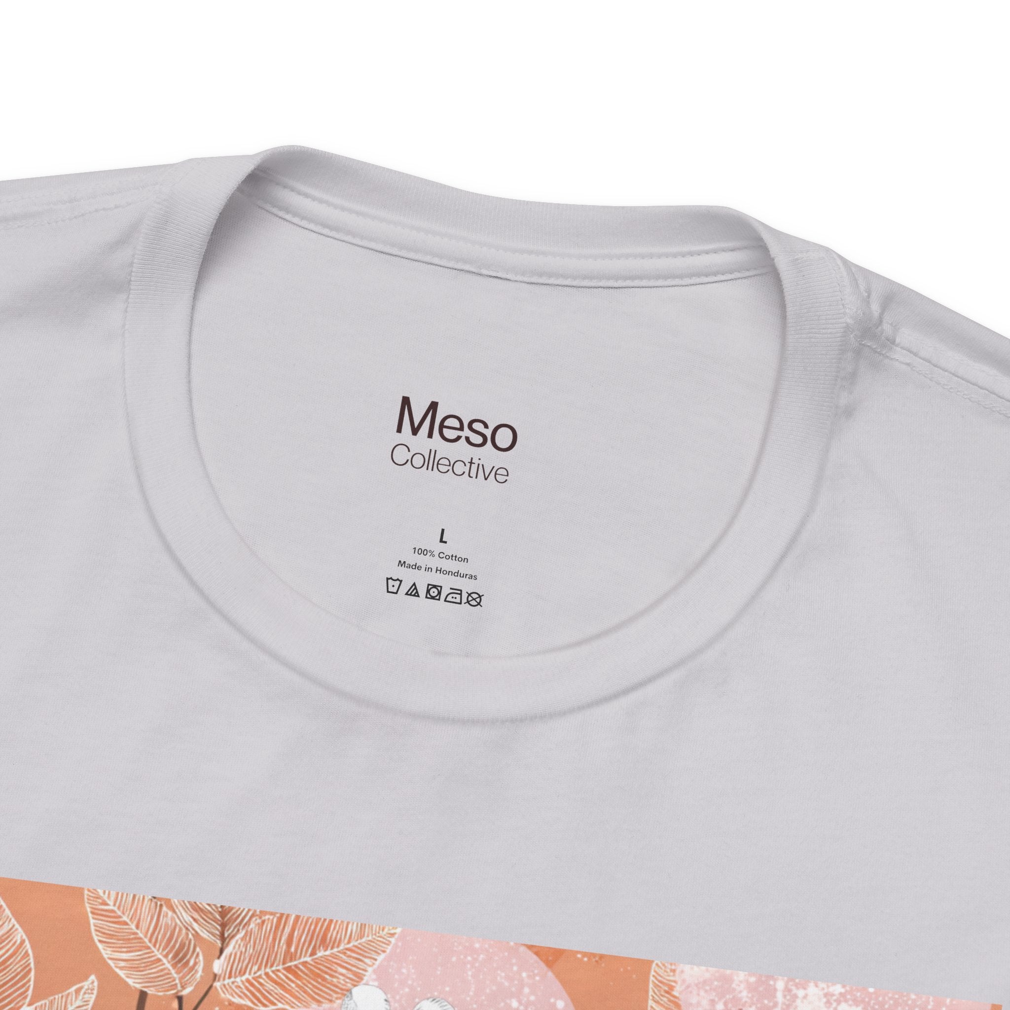 Artistic Coral Portrait Tee — Abstract Floral Woman Graphic T-Shirt