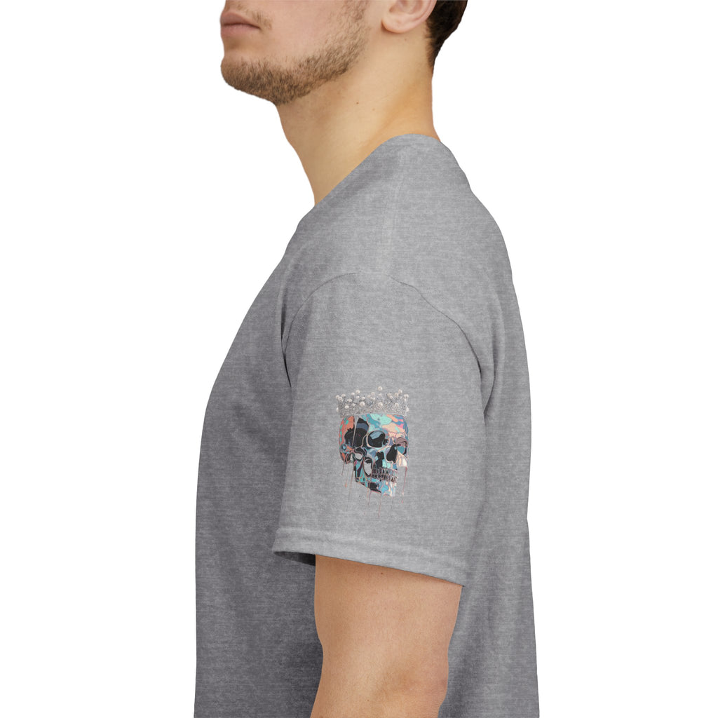 T-Shirt — Minimal 'Meso Collective' Back Print Tee with Subtle Sleeve Graphic