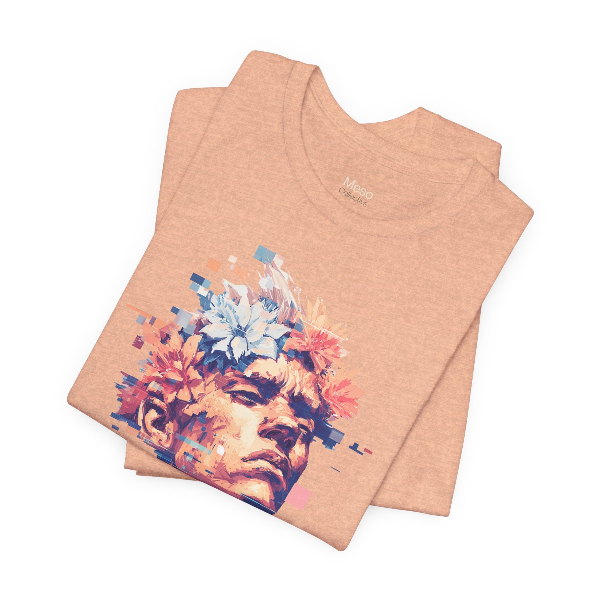 IDGAF Statue Bust Graphic Tee | Glitched Classical Sculpture T-Shirt
