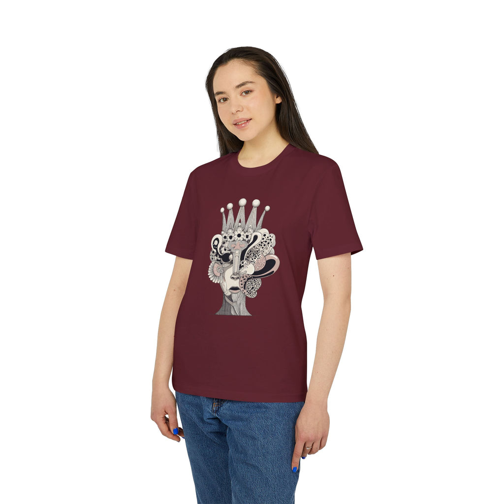 Limited Edition: Artistic Crowned Portrait T-Shirt — Surreal Feminine Collage Tee