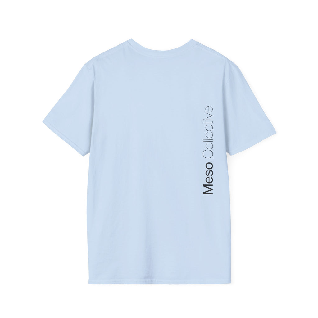 Floral Profile Portrait T-Shirt | Glitch Art STFU Text