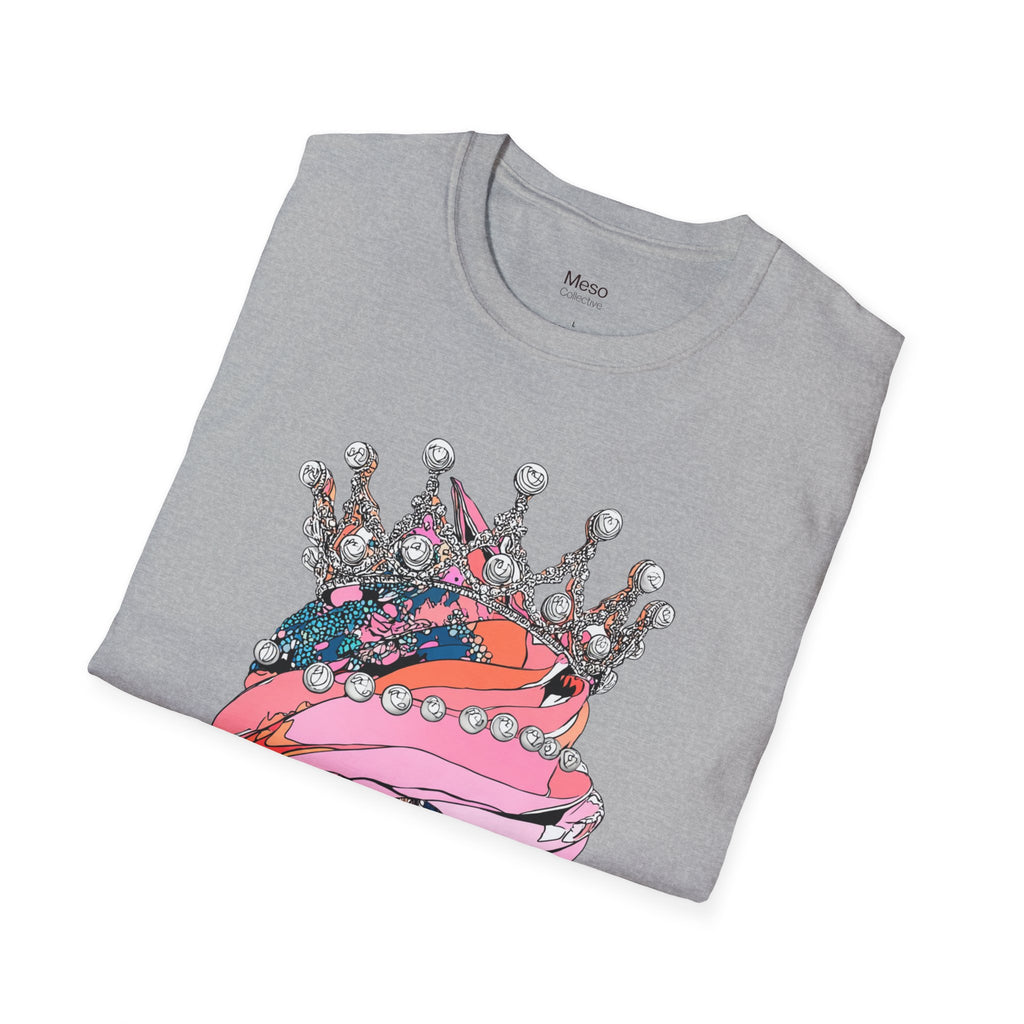Graphic Tee — Colorful Crowned Mouth Art T-Shirt