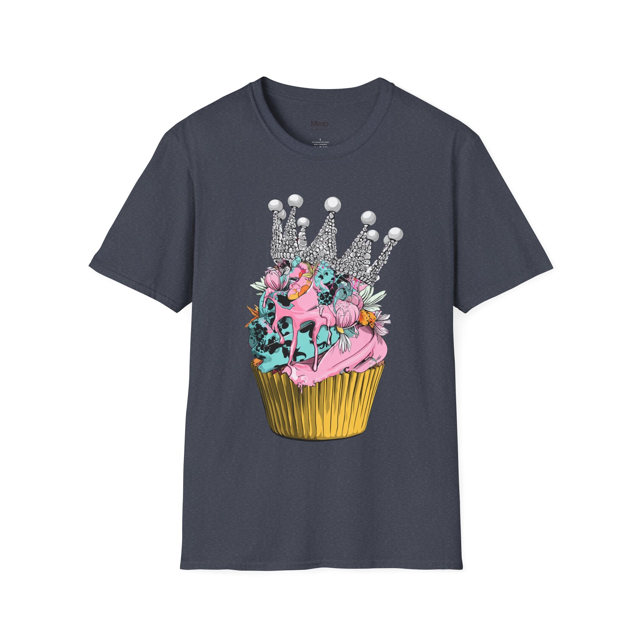 Cupcake with Crown T-Shirt — Royal Dessert Graphic Tee