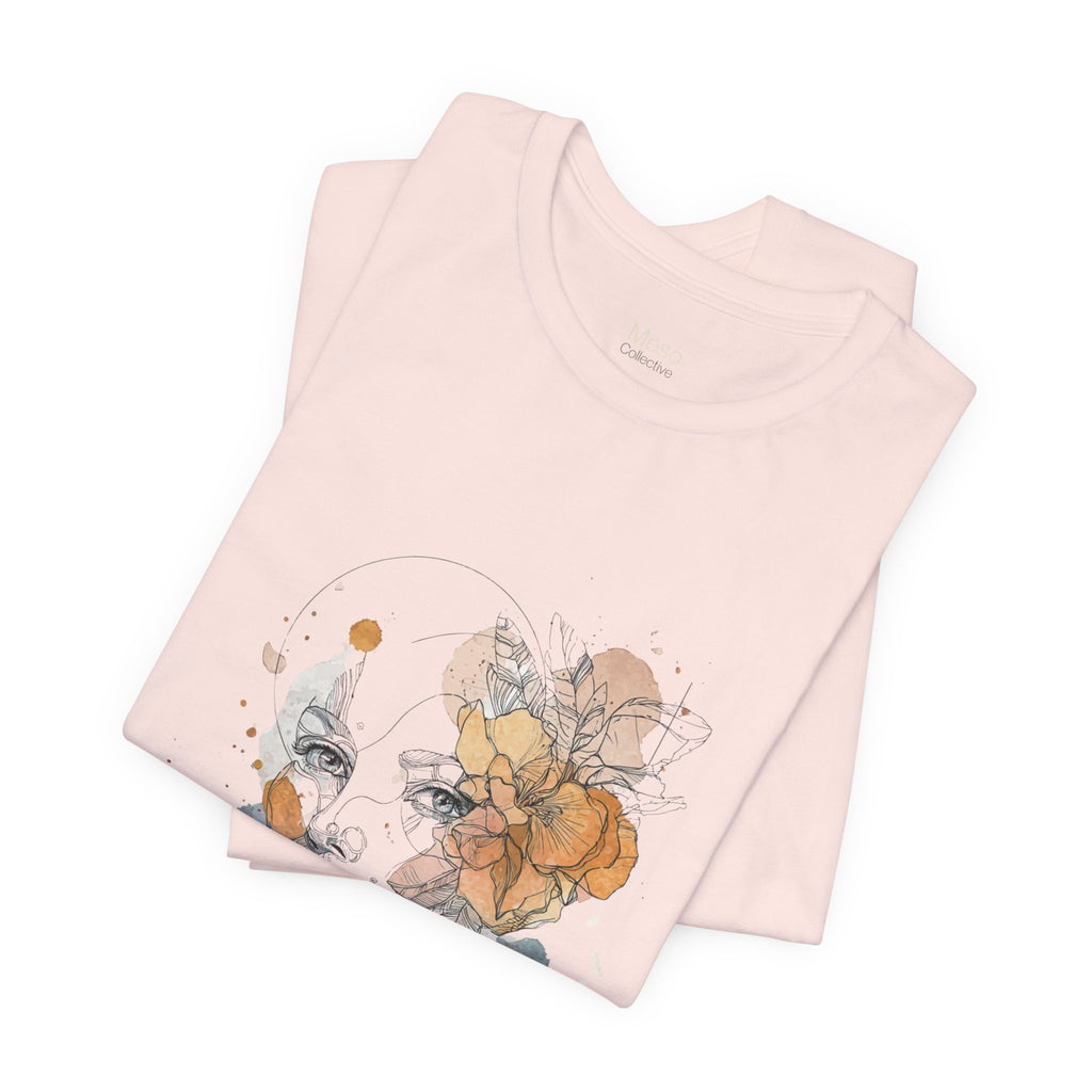 Floral Watercolor Face Tee | T-Shirt