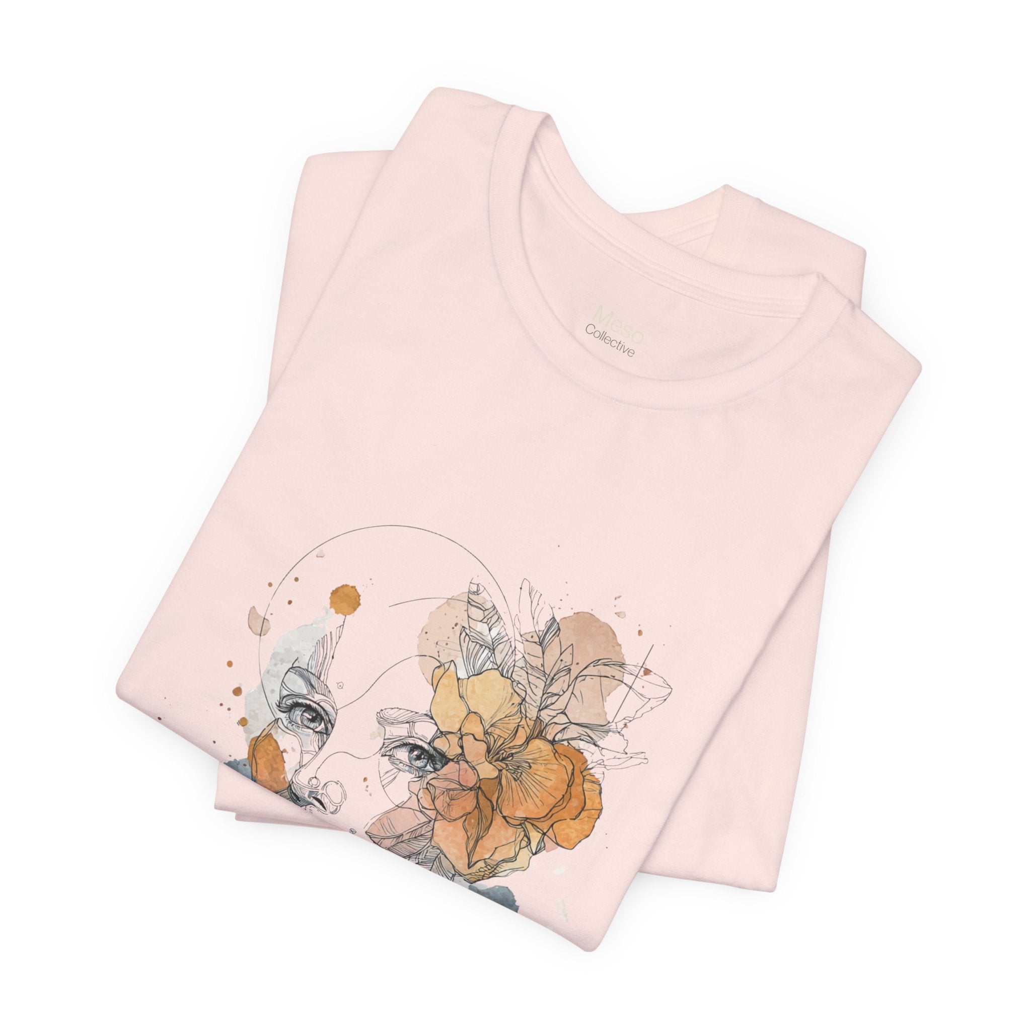 Floral Watercolor Face Tee | T-Shirt