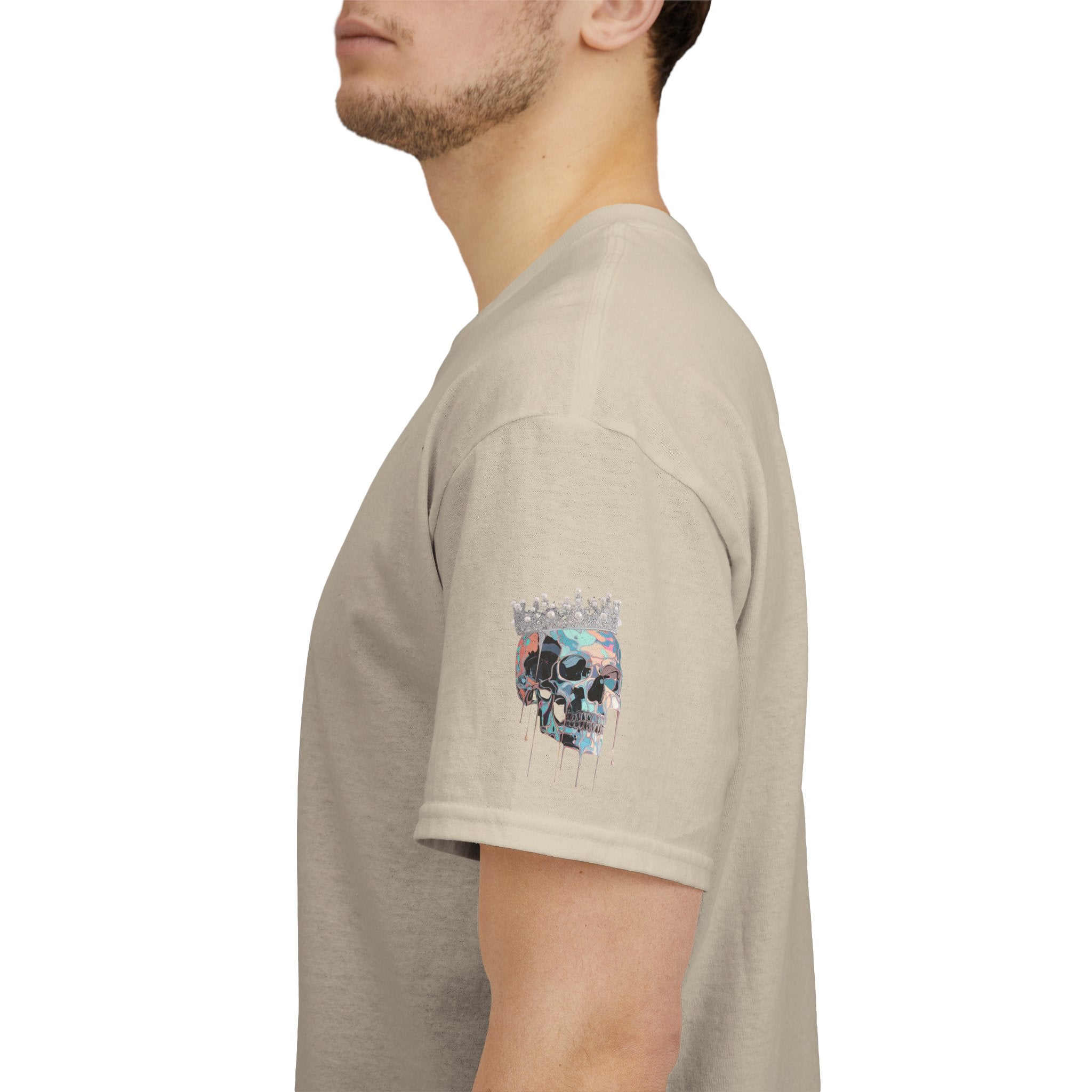 T-Shirt — Minimal 'Meso Collective' Back Print Tee with Subtle Sleeve Graphic