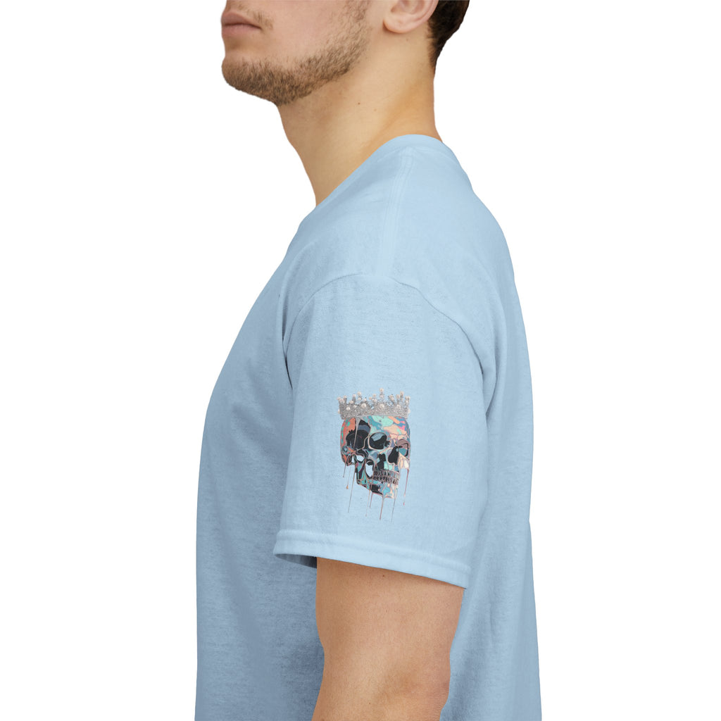 T-Shirt — Minimal 'Meso Collective' Back Print Tee with Subtle Sleeve Graphic