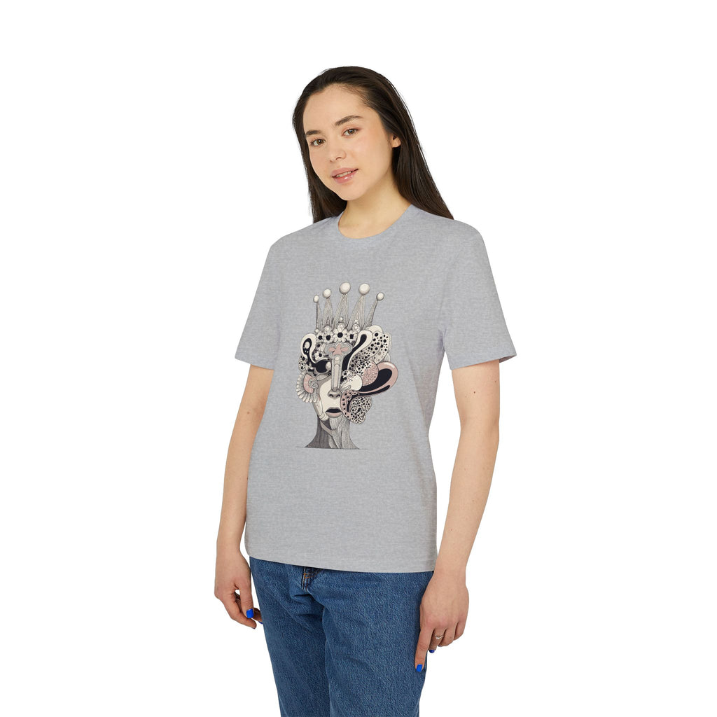 Limited Edition: Artistic Crowned Portrait T-Shirt — Surreal Feminine Collage Tee