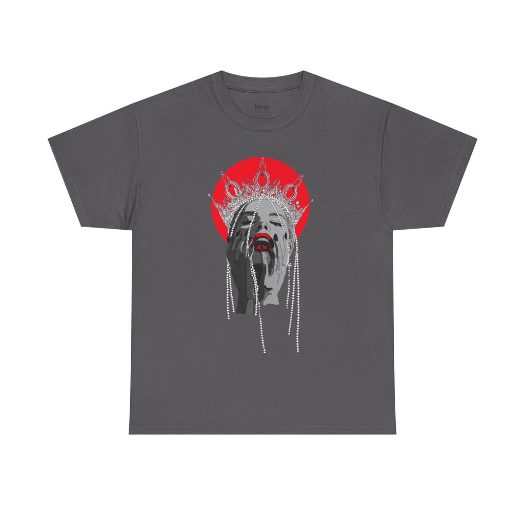 Crowned Scream Graphic Tee — Red Halo Portrait T-Shirt