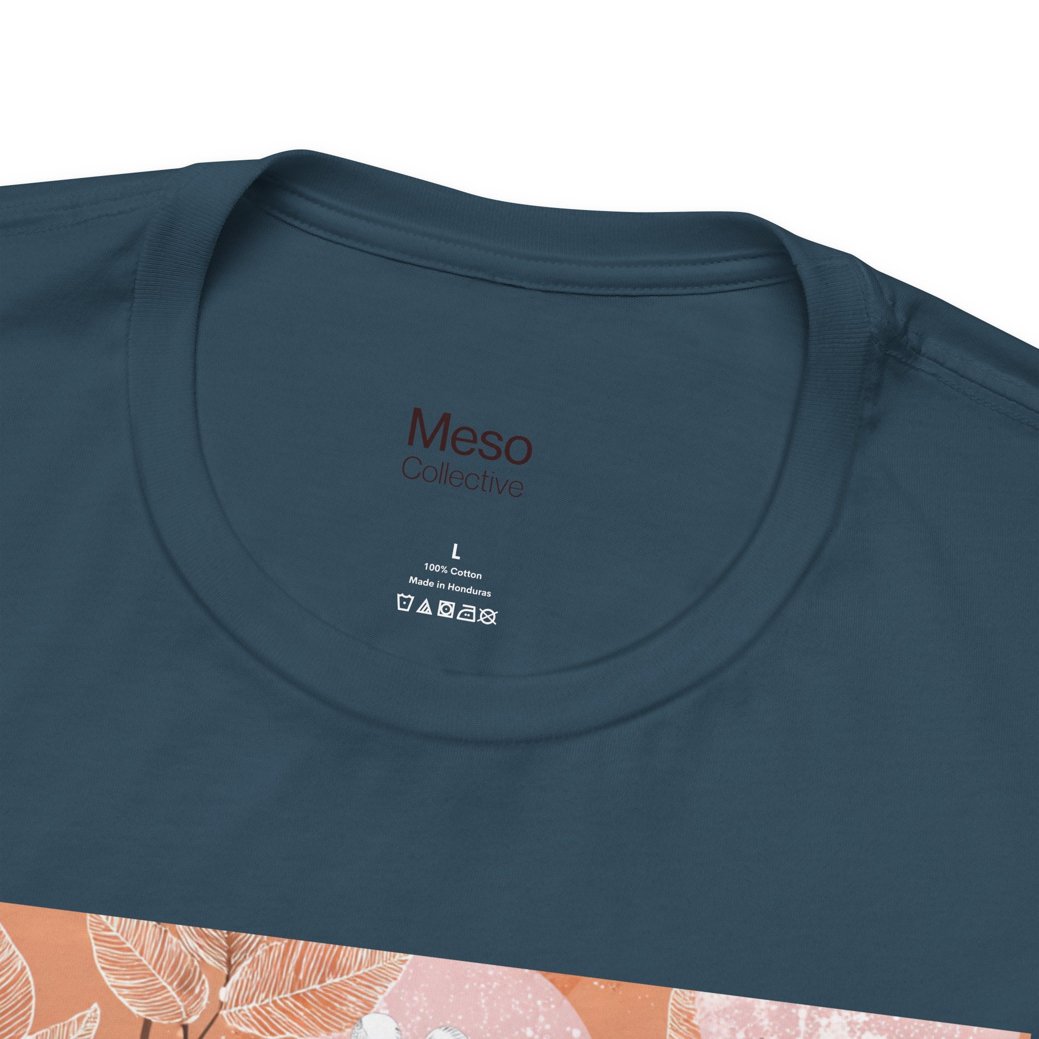 Artistic Coral Portrait Tee — Abstract Floral Woman Graphic T-Shirt