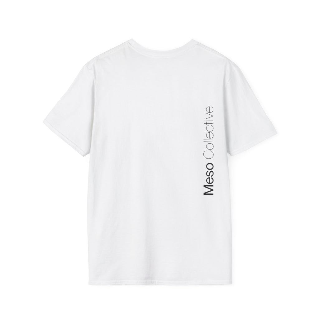 Floral Profile Portrait T-Shirt | Glitch Art STFU Text