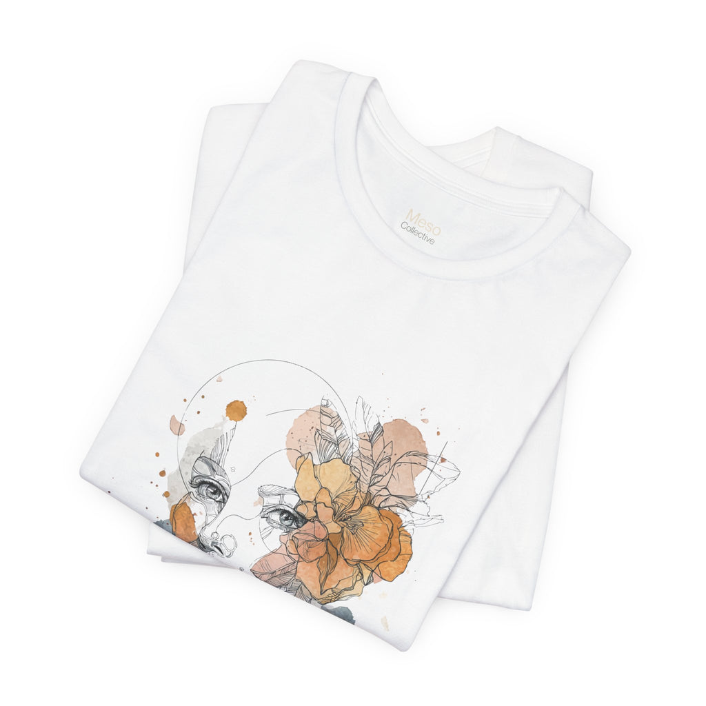 Floral Watercolor Face Tee | T-Shirt