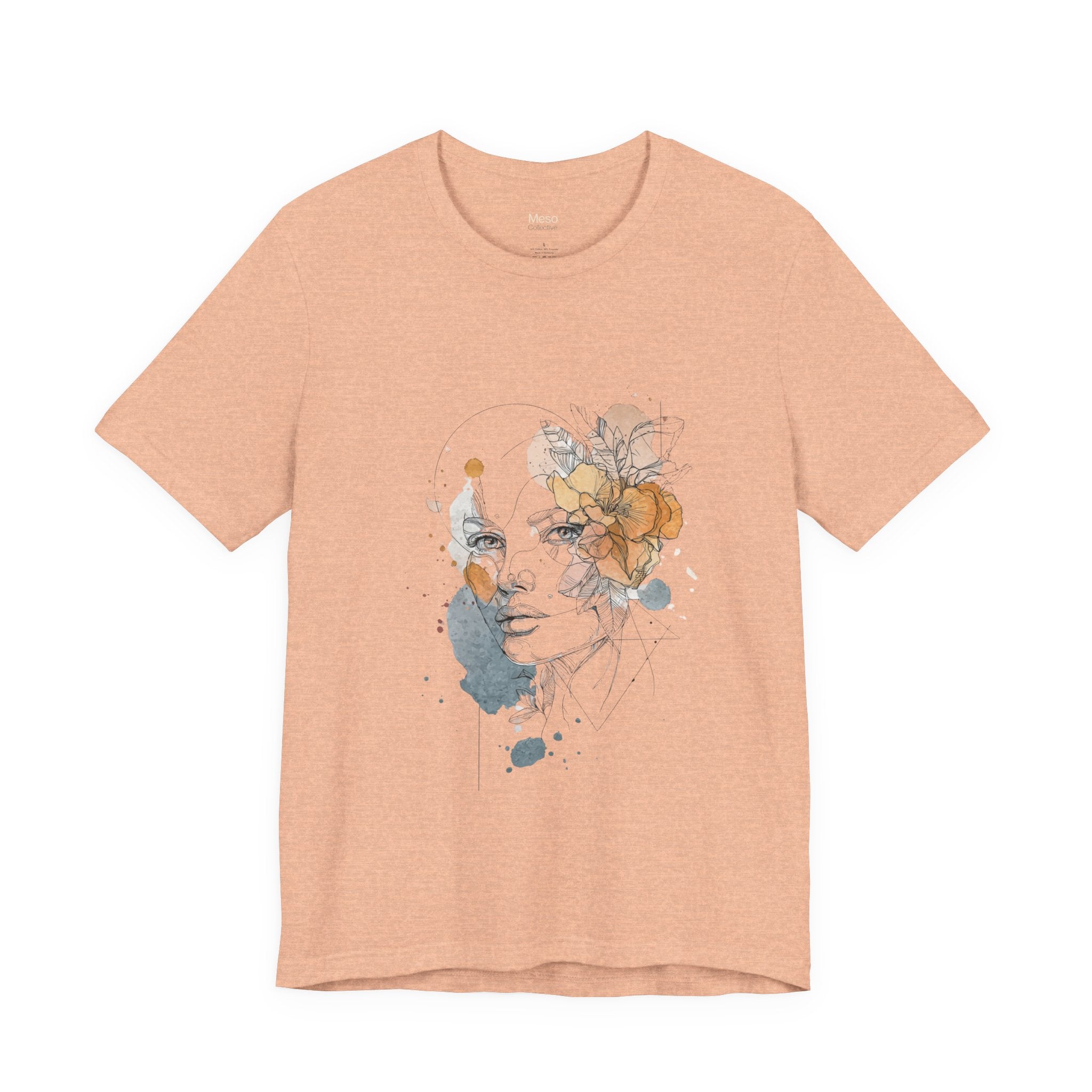 Floral Watercolor Face Tee | T-Shirt