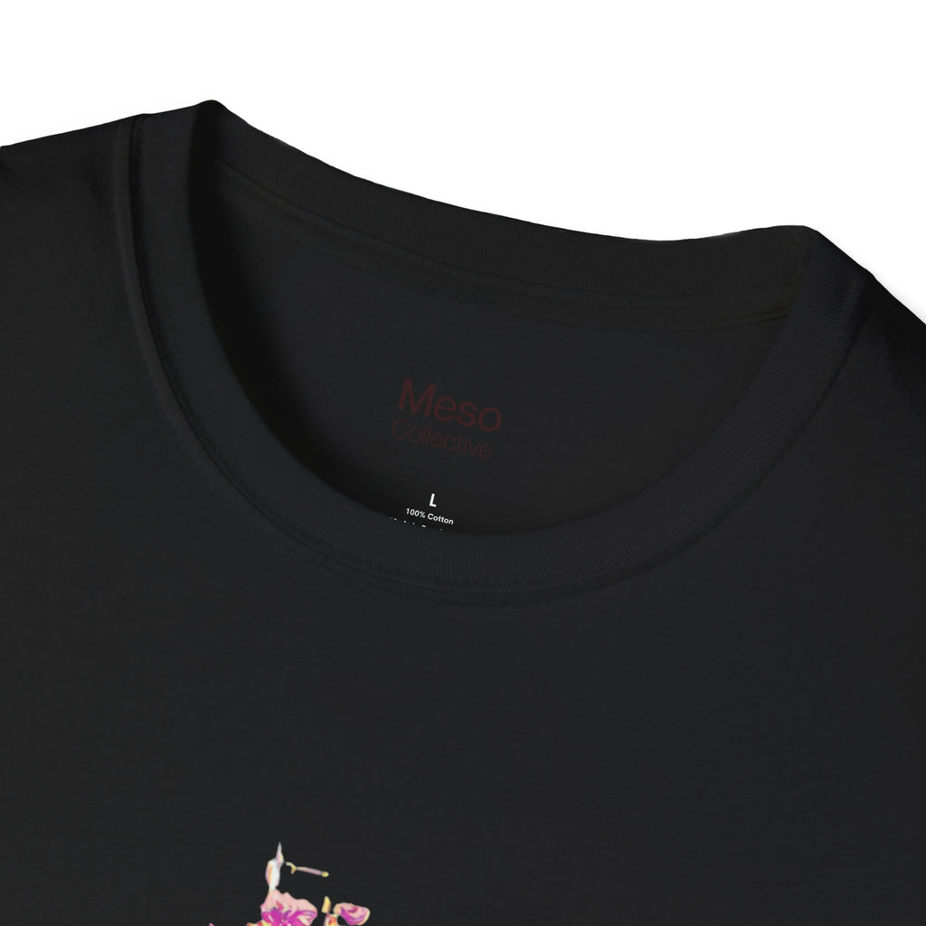 Hope floral bust graphic T-Shirt | silhouette art, glitch collage