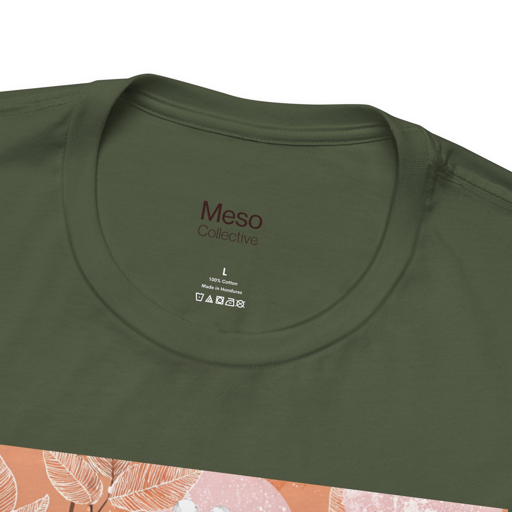 Artistic Coral Portrait Tee — Abstract Floral Woman Graphic T-Shirt