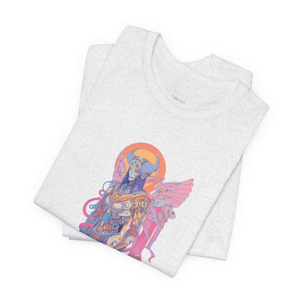 Celestial Warrior with Sword T-Shirt | Angelic Armor Illustration
