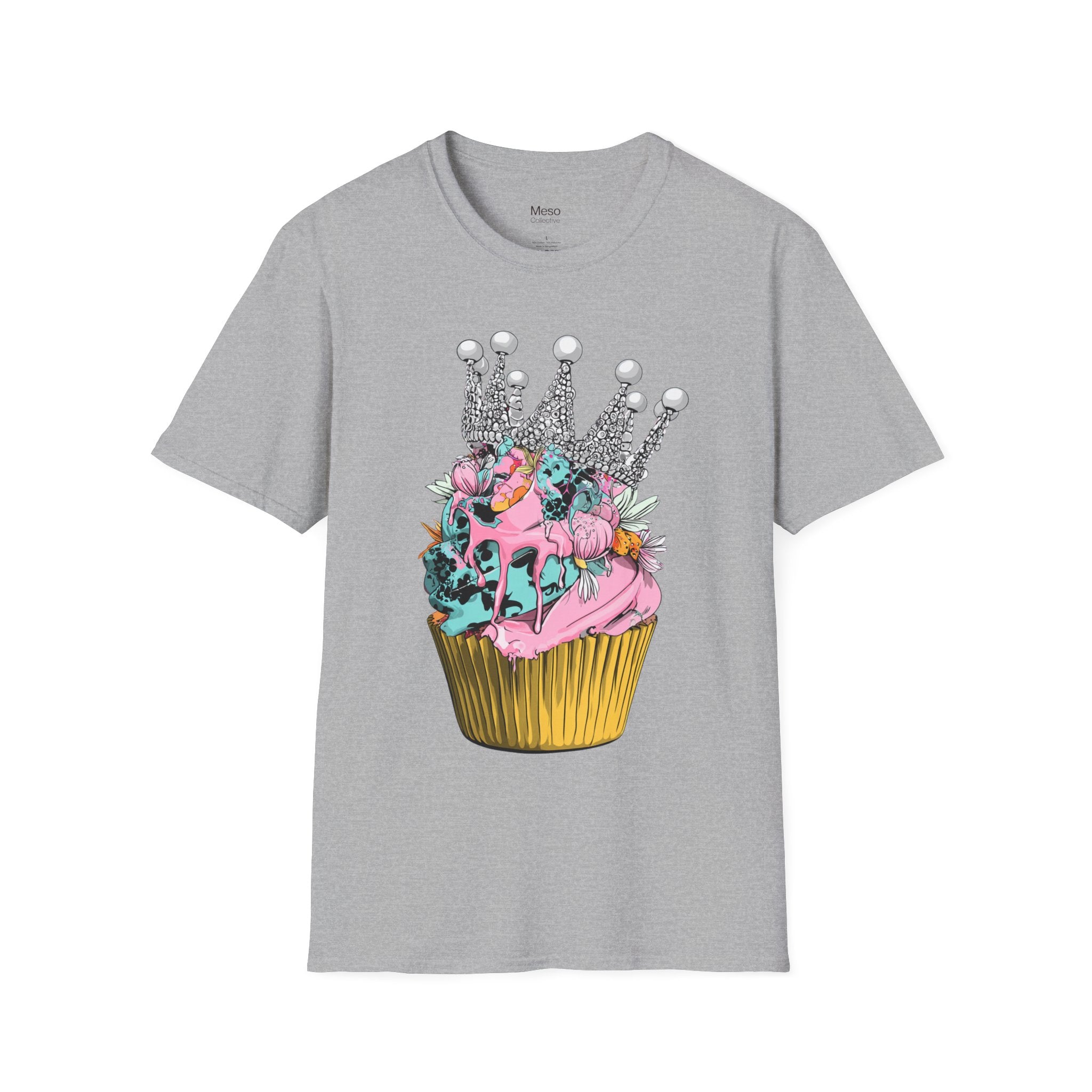 Cupcake with Crown T-Shirt — Royal Dessert Graphic Tee