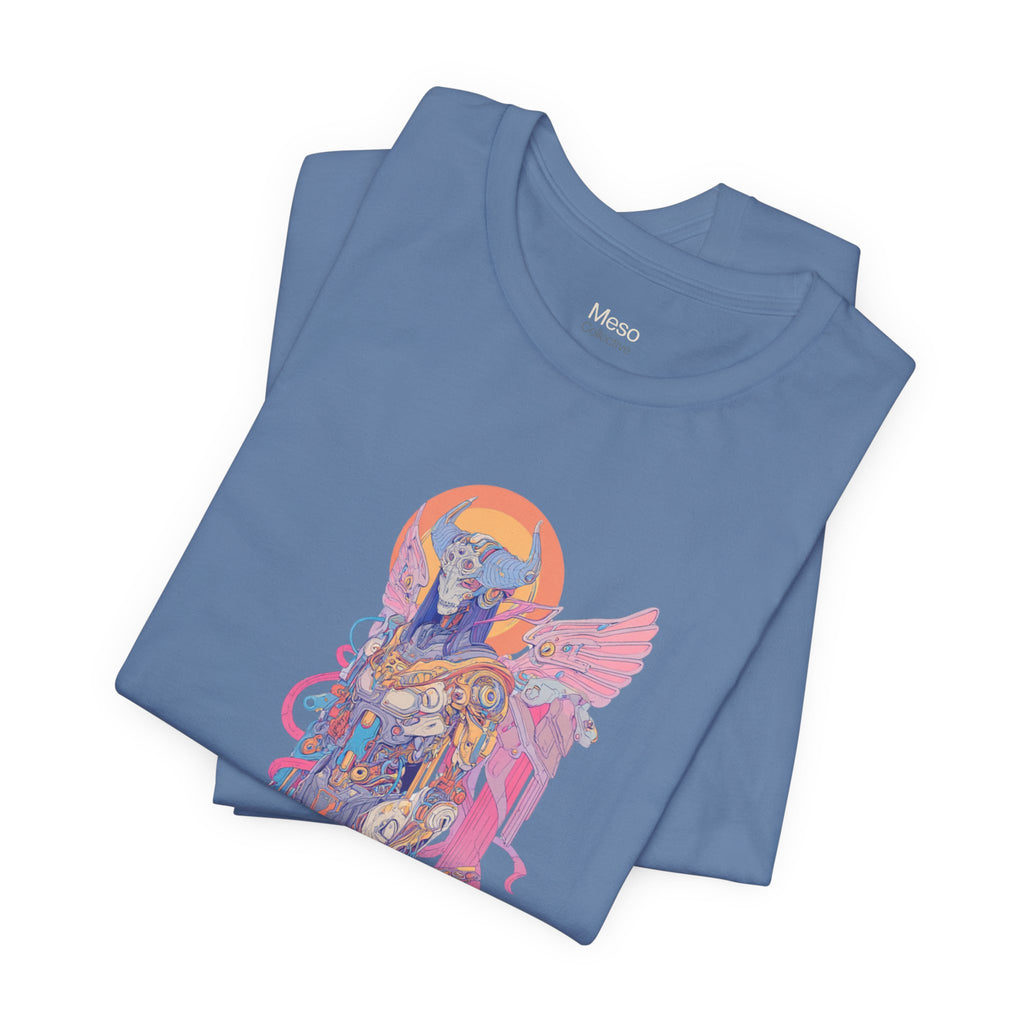 Celestial Warrior with Sword T-Shirt | Angelic Armor Illustration