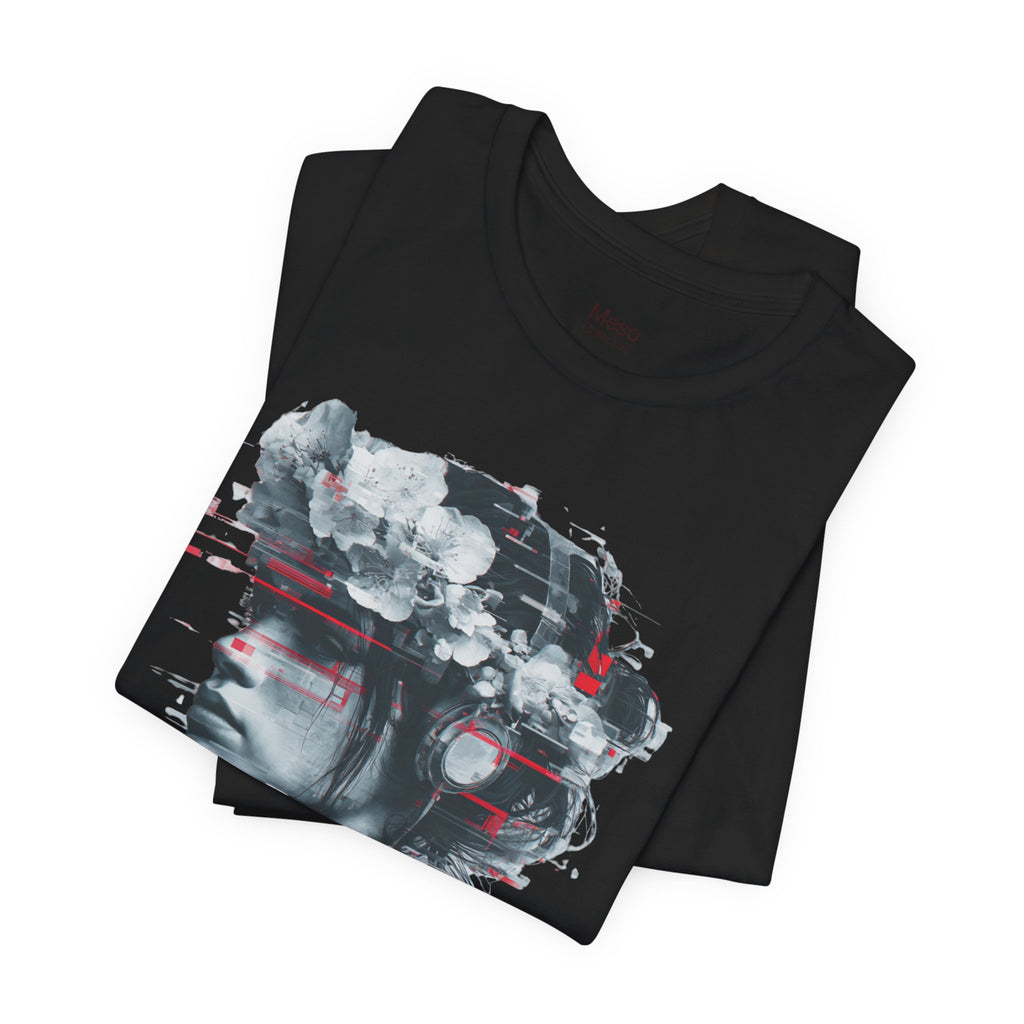STFU Glitch Portrait Tee | Vaporwave Cyberpunk Graphic T-Shirt