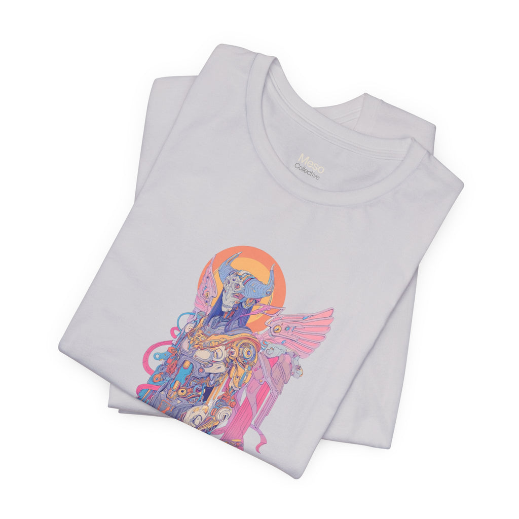 Celestial Warrior with Sword T-Shirt | Angelic Armor Illustration