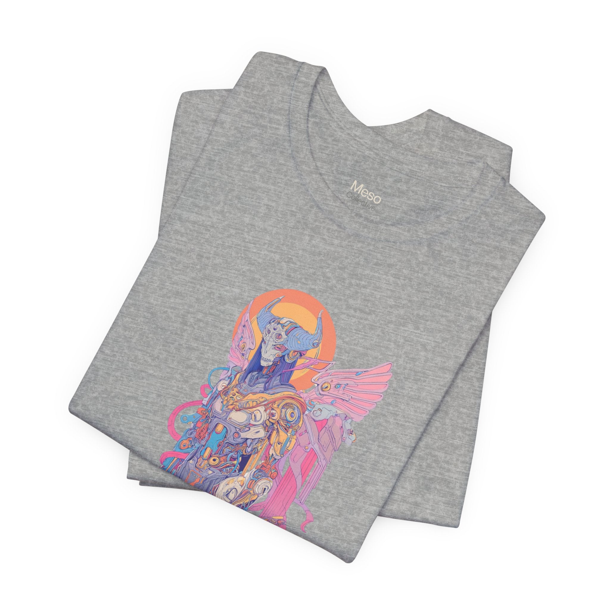 Celestial Warrior with Sword T-Shirt | Angelic Armor Illustration